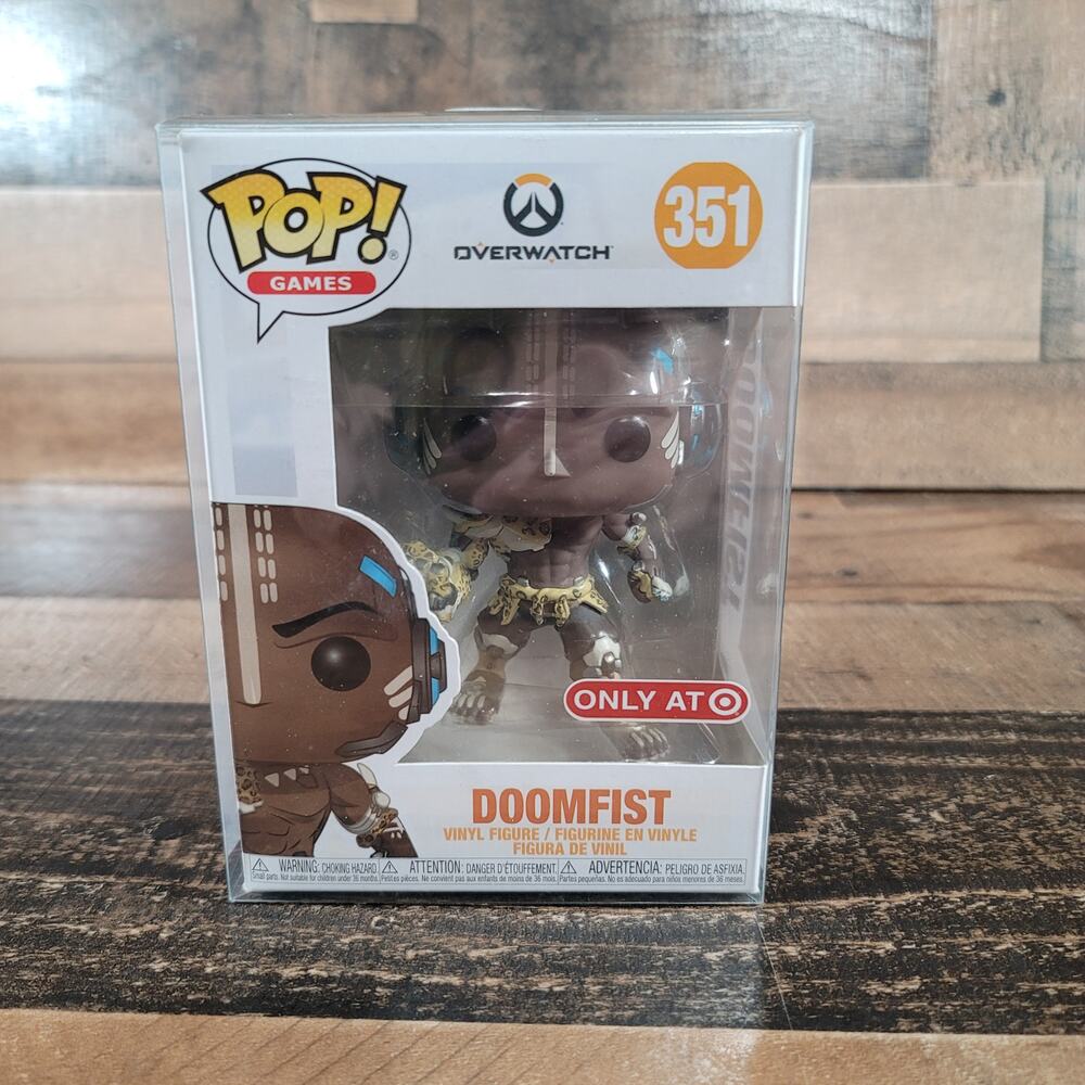 Funko POP! Doomfist Overwatch Target Exclusive #351 IN Pop Protector